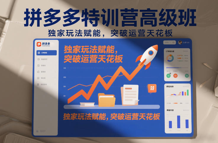 拼多多特训营高阶班，独家玩法赋能，突破运营天花板(更新26年3月27日)-聚力云网创