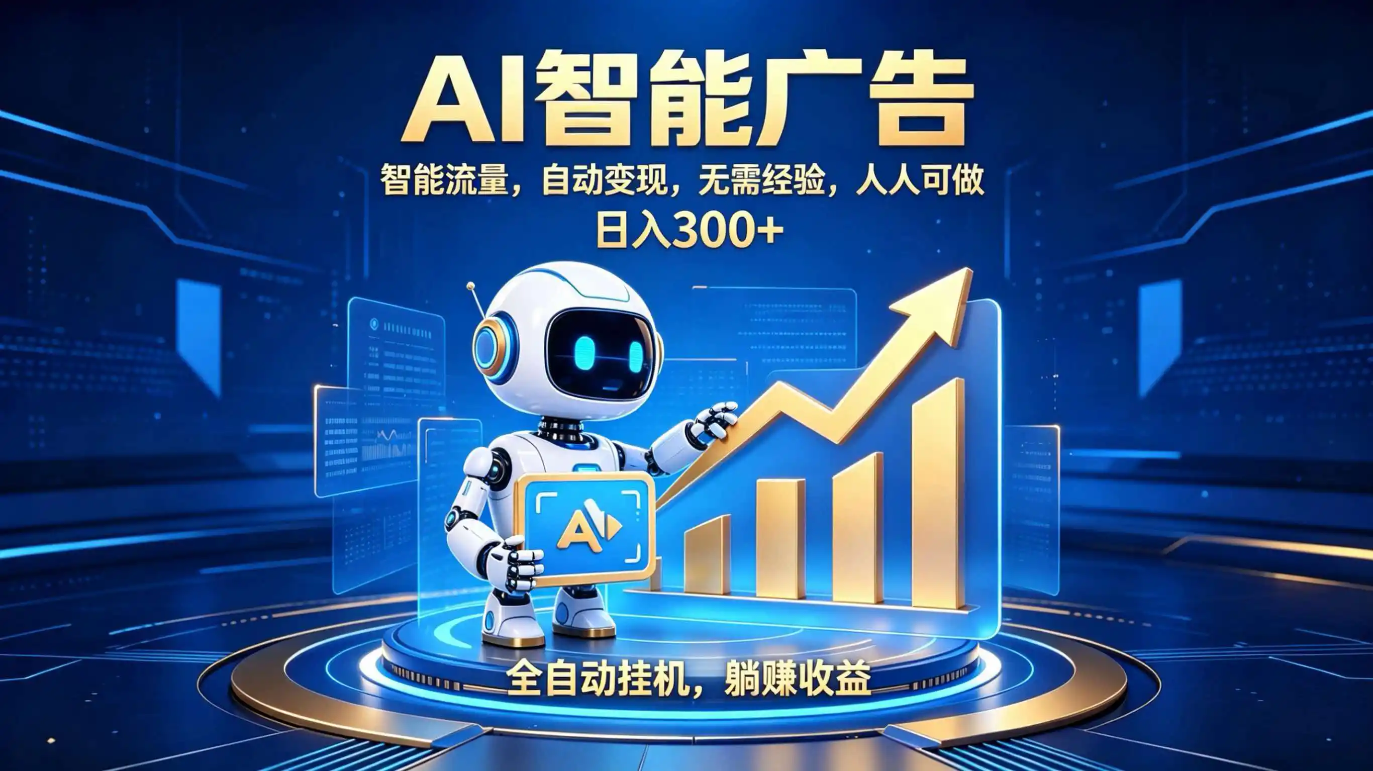 轻资产新赛道,全自动AI广告,打造持续收益-聚力云网创
