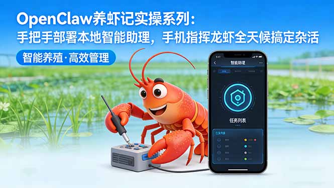 OpenClaw养虾记实操系列-更新:手把手部署本地智能助理,手机指挥龙虾全天候搞定杂活-聚力云网创