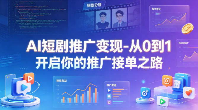 AI短剧推广变现-从0到1开启你的推广接单之路-聚力云网创