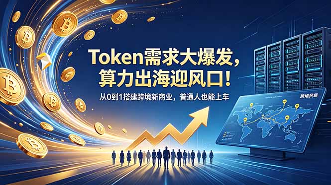 Token需求大爆发，算力出海迎风口！从0到1搭建跨境新商业，普通人也能上车-聚力云网创