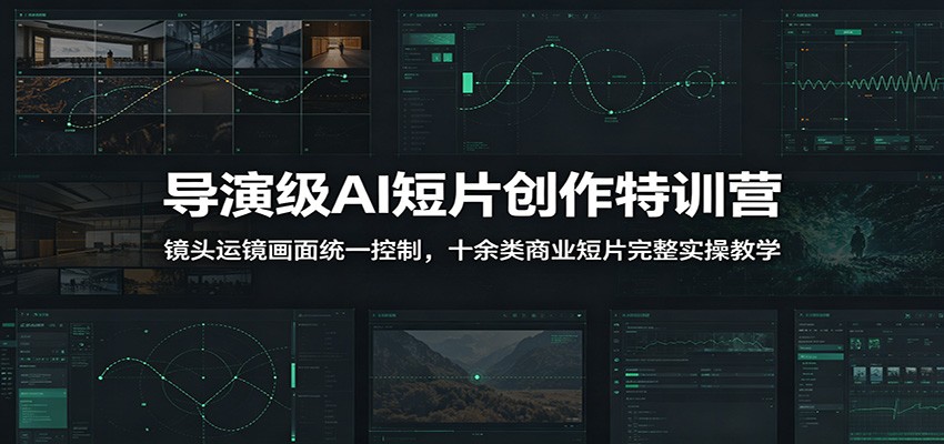 导演级AI短片创作特训营：镜头运镜画面统一控制，十余类商业短片完整实操教学(更新)-聚力云网创