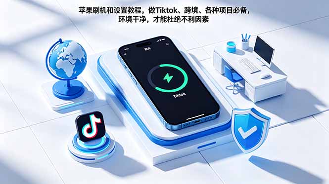 苹果刷机和设置教程，做Tiktok、跨境、各种项目必备，环境干净，才能杜绝不利因素-聚力云网创