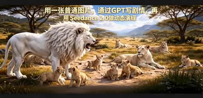 用一张普通图片，通过GPT写剧情，再用Seedance 2.0做动态演绎，居然能生成迪士尼风格搞笑动画-聚力云网创