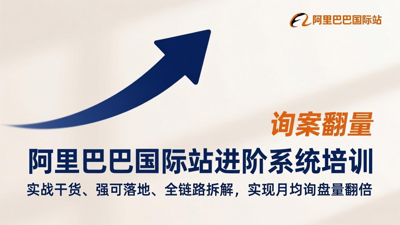 阿里巴巴国际站进阶系统培训，实战干货、强可落地、全链路拆解，实现月均询盘量翻倍-聚力云网创