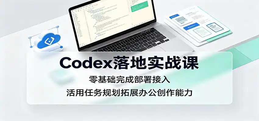 Codex落地实战课:零基础完成部署接入,活用任务规划拓展办公创作能力-聚力云网创