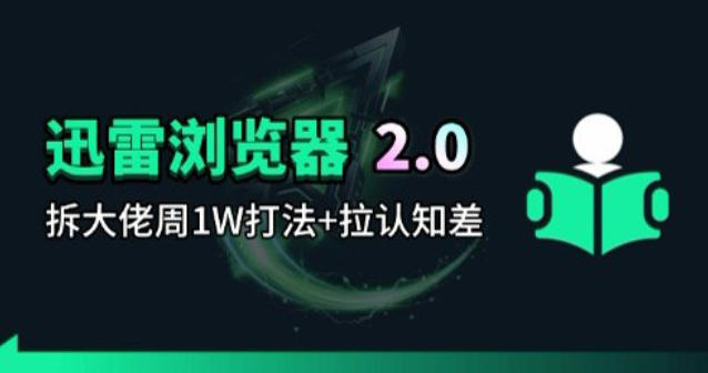 迅雷浏览器项目2.0_拆个大佬周1W的打法-聚力云网创