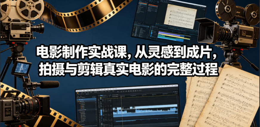 电影制作实战课,从灵感到成片,拍摄与剪辑真实电影的完整过程【原创双语字幕】-聚力云网创
