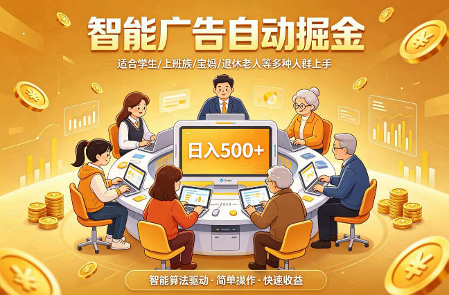 2026年最好做的项目：自动掘金项目，小白轻易上手，单日轻松收入500+【揭秘】-聚力云网创