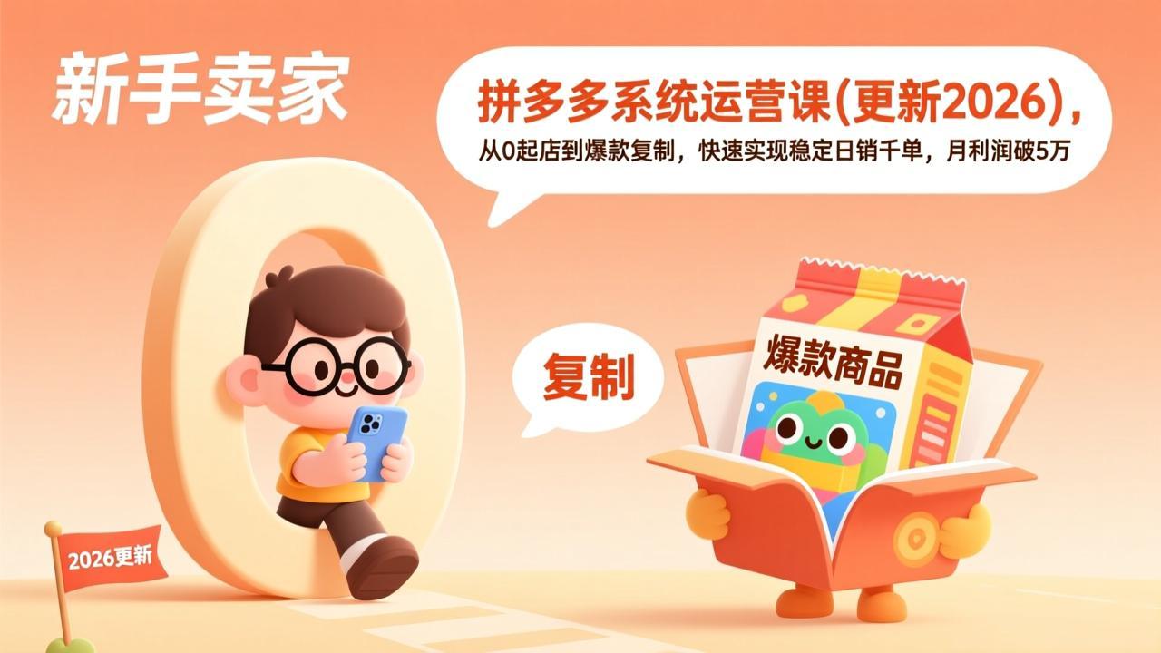 拼多多系统运营课(更新2026-聚力云网创