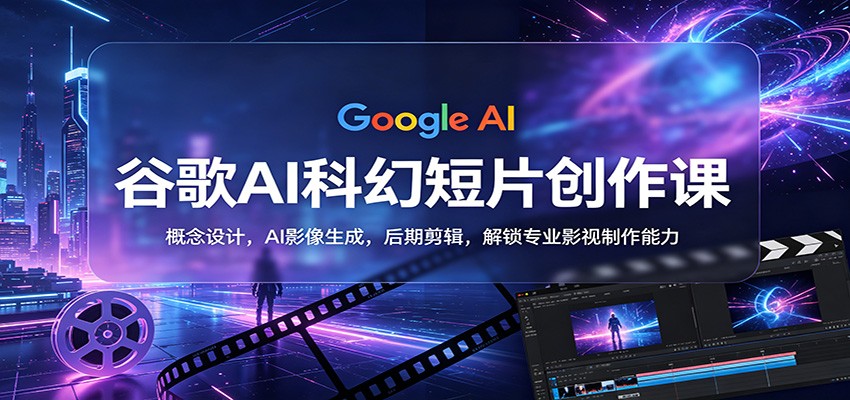 谷歌AI科幻短片创作课：概念设计，AI影像生成，后期剪辑，解锁专业影视制作能力-聚力云网创