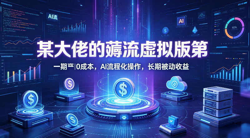 某大佬的薅流虚拟版第一期丨0成本，AI流程化操作，长期被动收益-聚力云网创