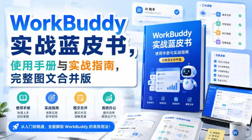 WorkBuddy实战蓝皮书,使用手册与实战指南,完整图文合并版-聚力云网创