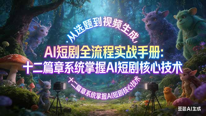 AI 短剧全流程实战手册:从选题到视频生成,十二篇章系统掌握 AI 短剧核心技术-聚力云网创