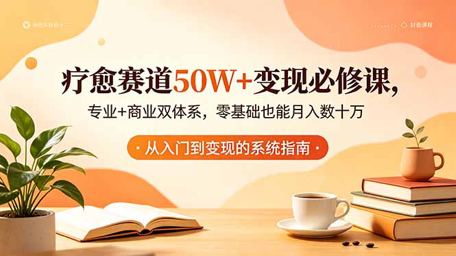 疗愈赛道50W+变现必修课,专业+商业双体系,零基础也能月入数十万-聚力云网创